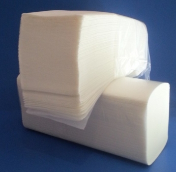 Falthandtuchpapier, C-Falz (2-lagig, weiß, Zellstoff, )