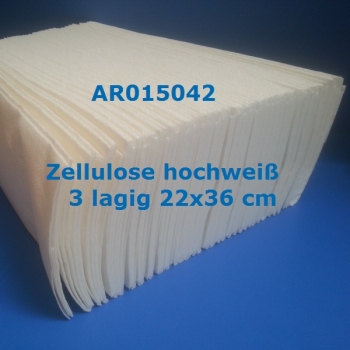Papierhandtücher 3-lagig, 22 x 36 cm, 1 Krt (Interfold, Zellulose hochweiß, 1800 Blatt)